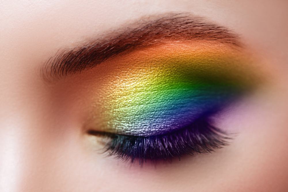 maquiagem arco iris de carnaval