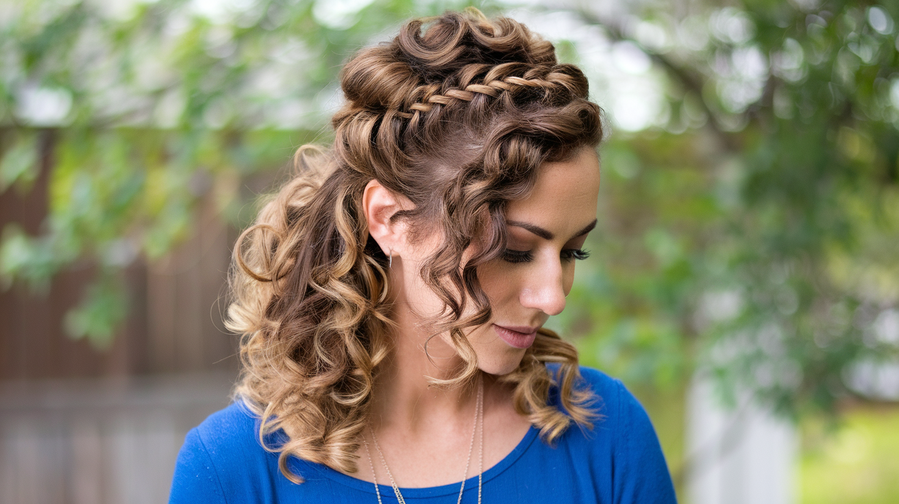 Penteado para Cabelo Cacheado Formatura